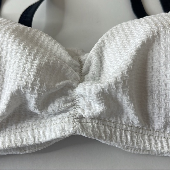 Jantzen Bikini Swim Top White Black Size 6 - Picture 3 of 13